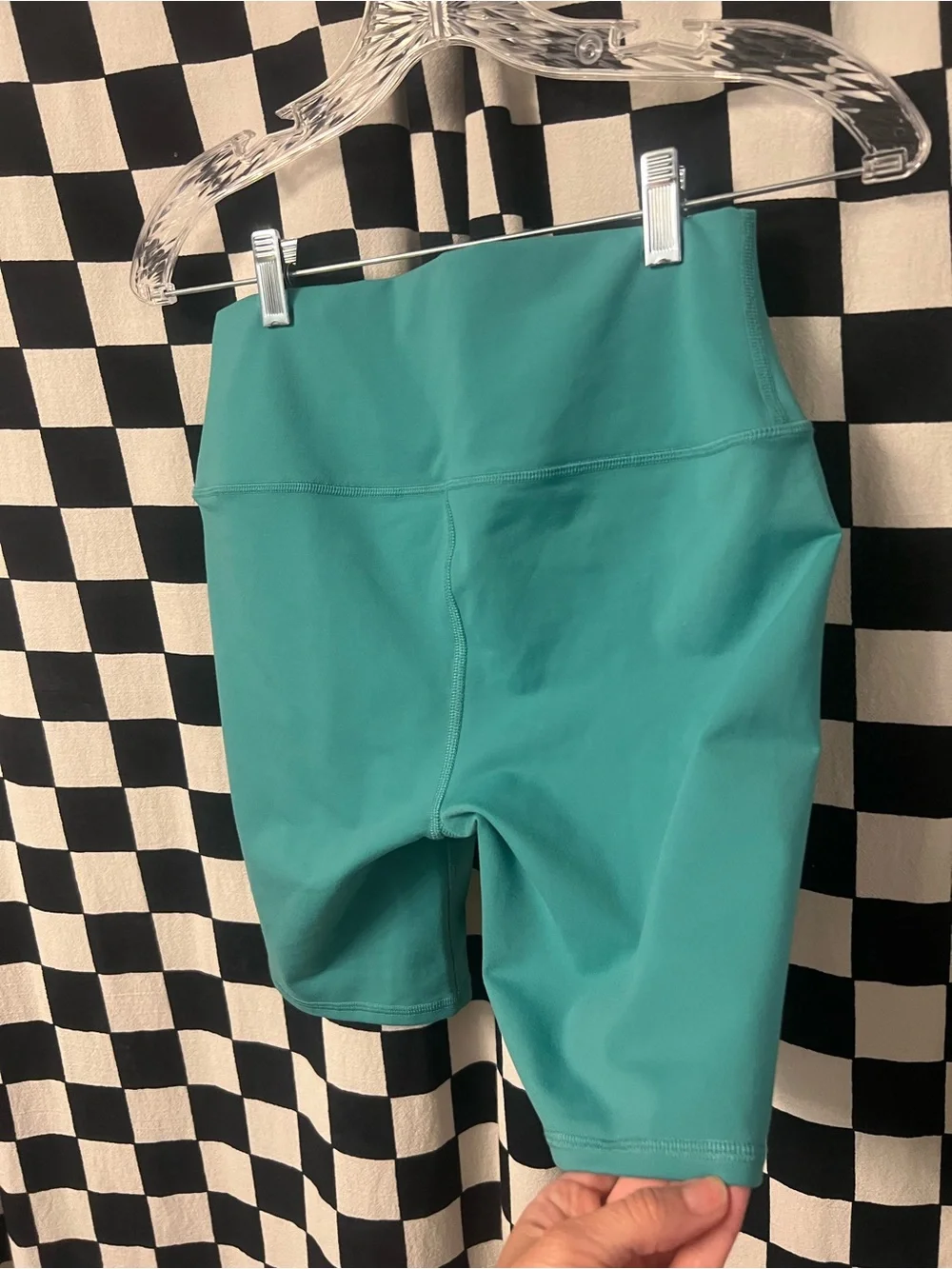 ALO Yoga Teal High-Rise Bike Shorts
